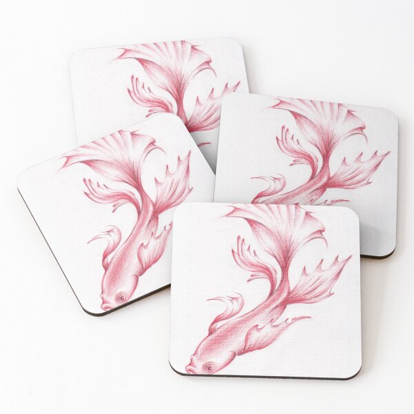 Item preview, Coral Queen - Betta Fighting Fish Drawing designed and sold by Rebecca Rees.