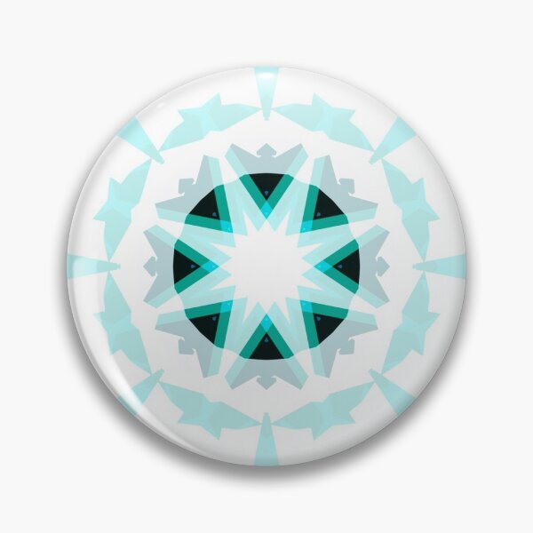 Item preview, Bright Turquoise Icy Blue Moroccan Geometric Winter Star Pattern Mosaic designed and sold by PatternPerfect.