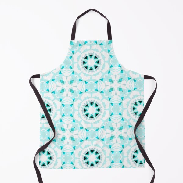 Item preview, Bright Turquoise Icy Blue Moroccan Geometric Winter Star Pattern Mosaic designed and sold by PatternPerfect.