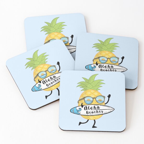 Item preview, Pineapple Surfing with sunglasses - Aloha Beaches designed and sold by Magdy Store.