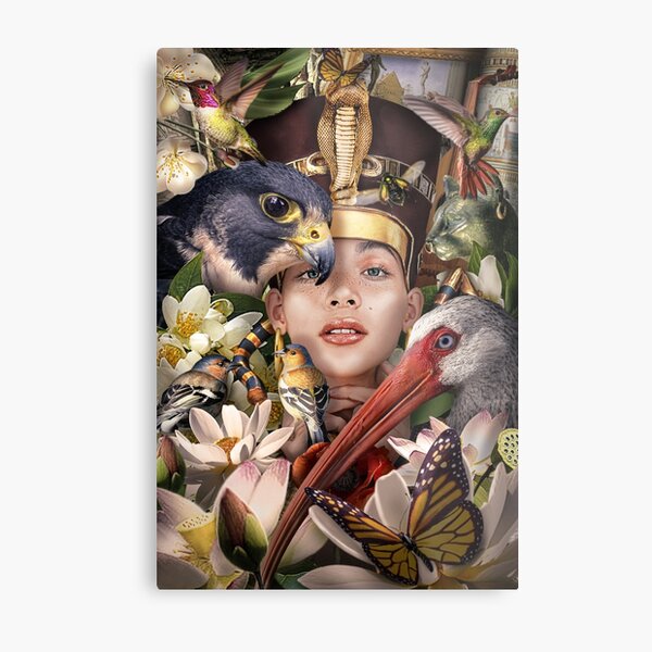 Nefertiti and the Wonders of Egypt Metal Print