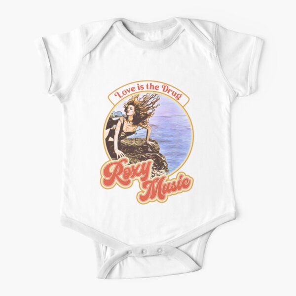 Roxy Music Retro Style Love is the Drug Short Sleeve Baby One-Piece