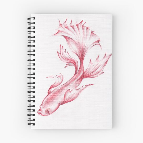 Item preview, Coral Queen - Betta Fighting Fish Drawing designed and sold by Rebecca Rees.