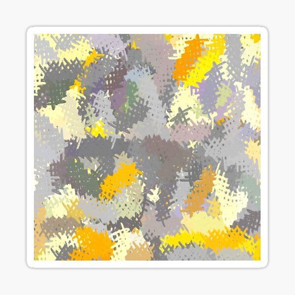 Gray and Yellow Tapestry Sticker