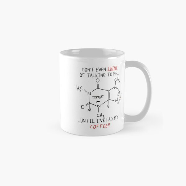 ChemScrapes Grumpier Caffeine Chemistry Cartoon Classic Mug