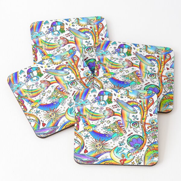 Item preview, Crazy Space Ship Universe White background designed and sold by RaianasHome.