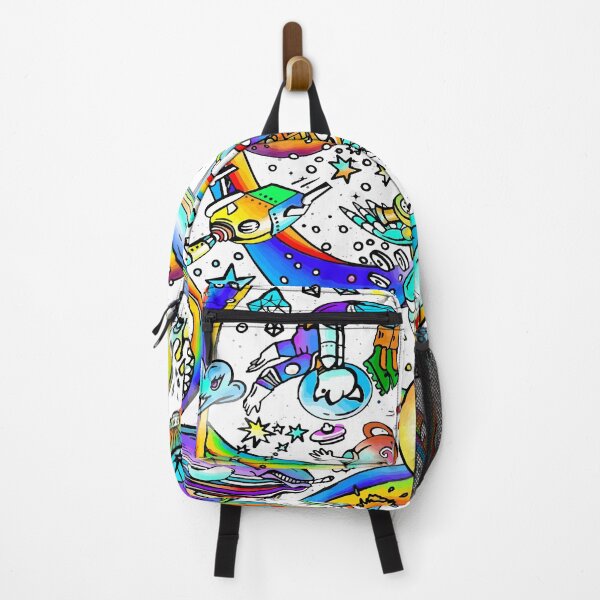 Item preview, Crazy Space Ship Universe White background designed and sold by RaianasHome.