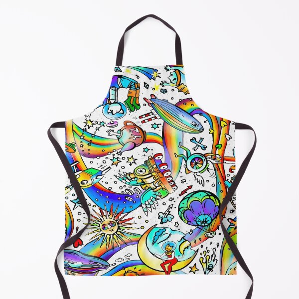 Item preview, Crazy Space Ship Universe White background designed and sold by RaianasHome.