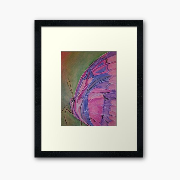 Pink and Purple Butterfly Framed Art Print