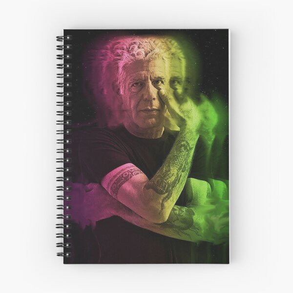 Item preview, Anthony Bourdain 3D Synthwave Smoke designed and sold by PickleBearLove.