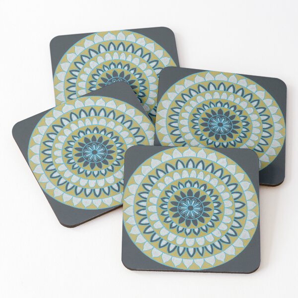 Item preview, Gold, silver and blue mandala designed and sold by Izzy888.