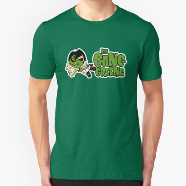 BRDL "The Gang Greens" Logo - Clothing, Stationery, Phone Cases & MORE! Slim Fit T-Shirt