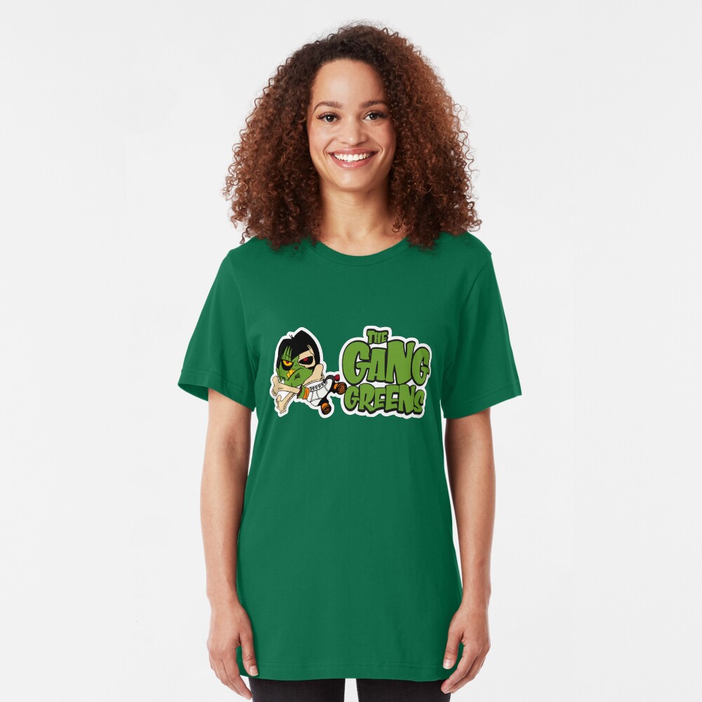 BRDL "The Gang Greens" Logo - Clothing, Stationery, Phone Cases & MORE! Slim Fit T-Shirt