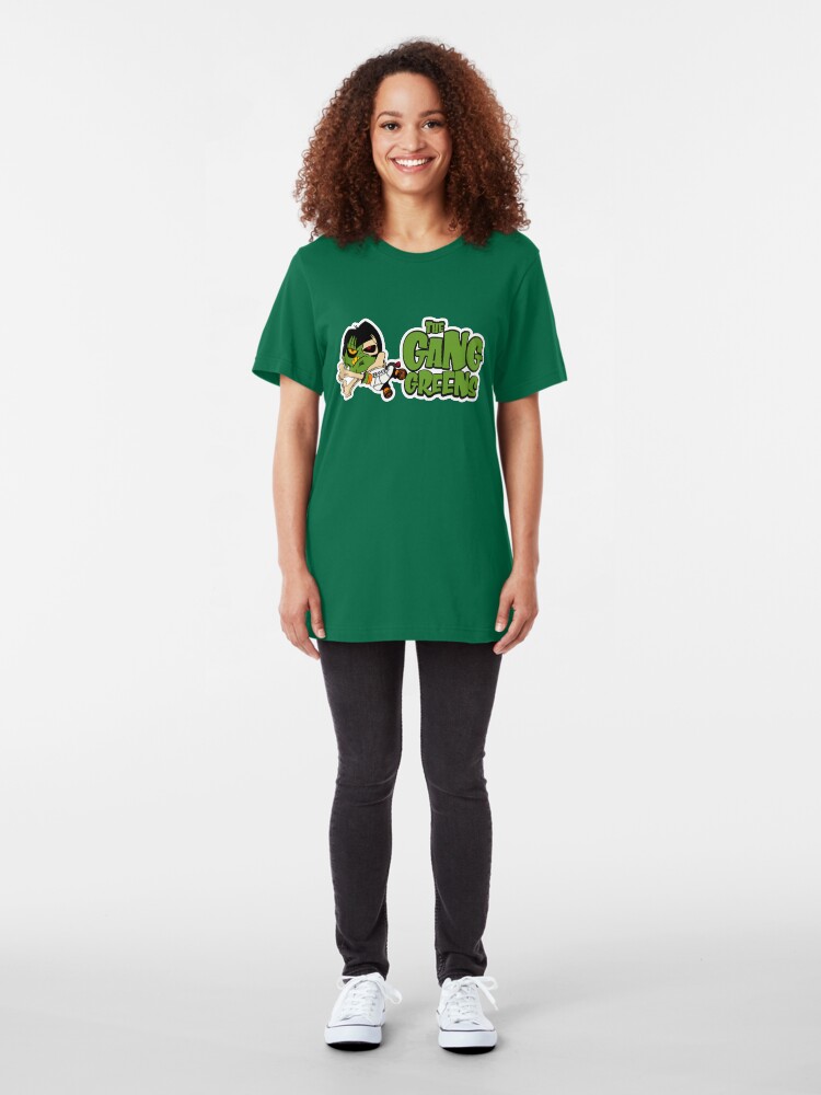 Alternate view of BRDL "The Gang Greens" Logo - Clothing, Stationery, Phone Cases & MORE! Slim Fit T-Shirt
