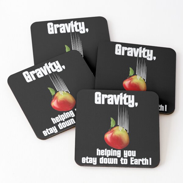 Item preview, Gravity, helping you stay down to Earth - white writing designed and sold by Kestrelle.