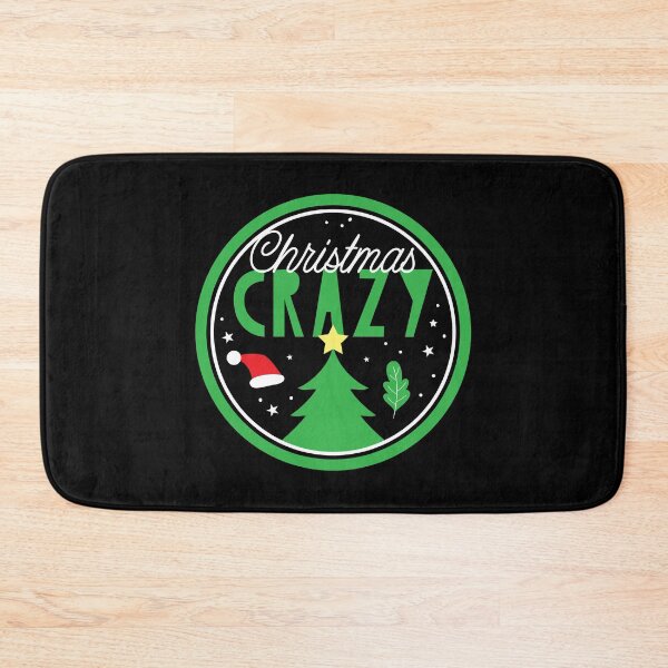 Item preview, Christmas CRAZY in a circle with xmas tree designed and sold by jazzydevil.