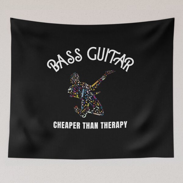 Item preview, Bass Guitar Cheaper Than Therapy designed and sold by Crafty-Mornings.