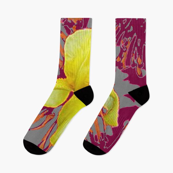 Item preview, YELLOW IRIS FLORAL GREY PATTERN ABSTRACT designed and sold by sharlesart.