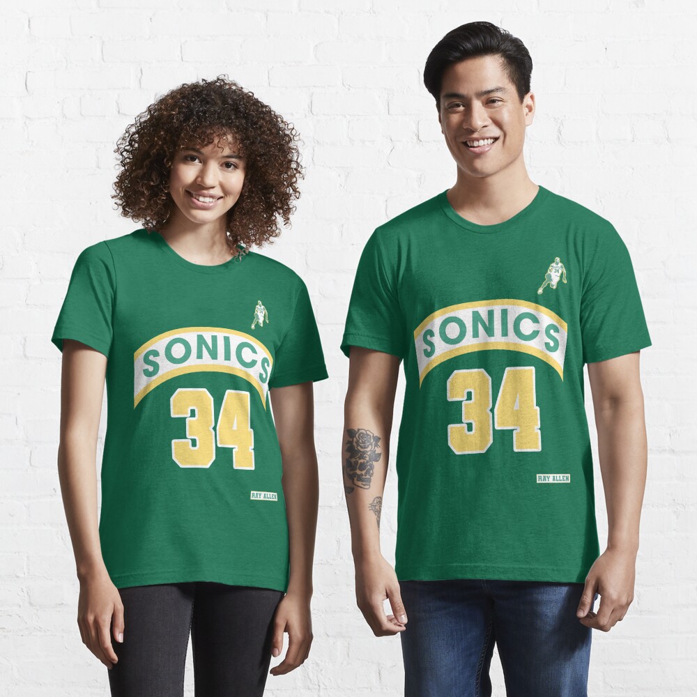 Ray Allen Retro Supersonics Jersey 90s Style Fan Art Essential T