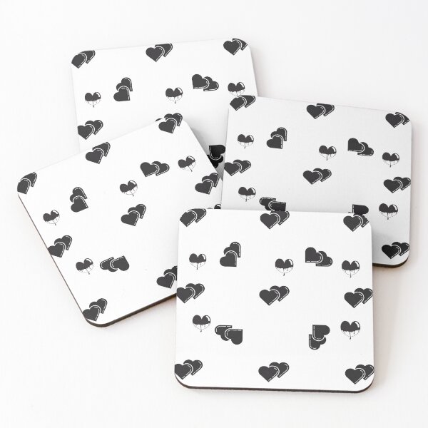 Item preview, Black Hearts Pattern  designed and sold by TimeOfTheFuture.