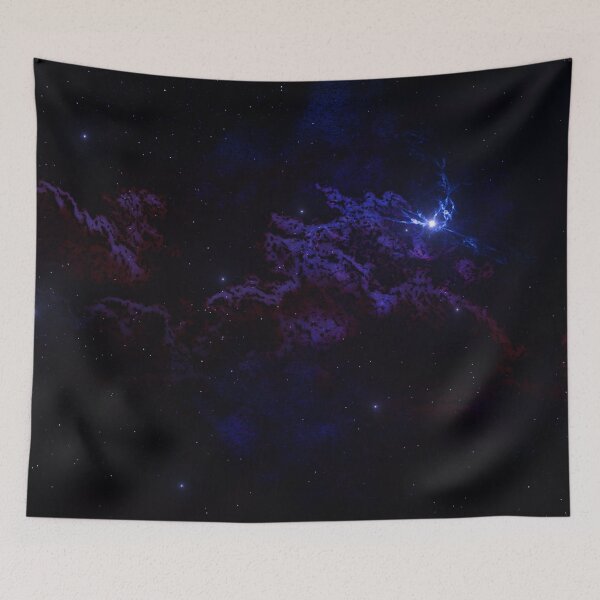 Item preview, The Dark Wave Milky way, blue galaxy, starry black tapestry, trendy home decor art, wall designed and sold by August-E.