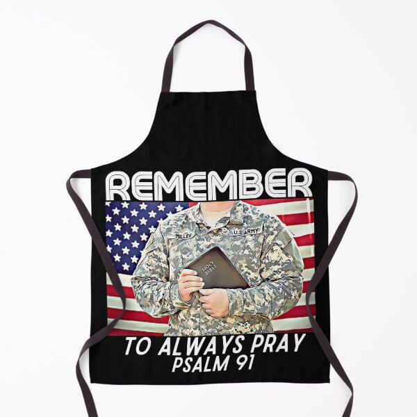 Item preview, REMEMBER Pray Psalm 91| Prayer Power | Patriot | Military Service | USA FLAG | white text designed and sold by Mind-Your-Life.