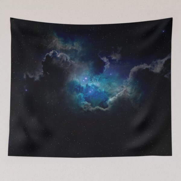 Item preview, Blue Magic Milky way, dark galaxy, starry black tapestry, trendy home decor art, wall designed and sold by August-E.