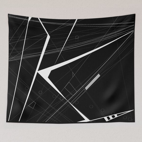 Item preview, white Abstract Geometric and perspective designed and sold by happy gift art.