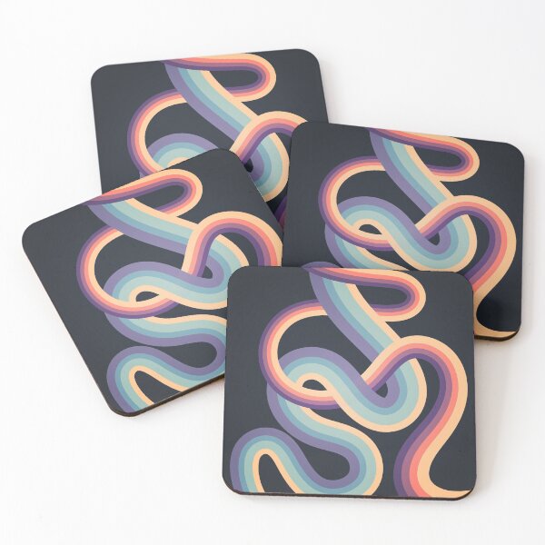 Item preview, colorful retro interlace design designed and sold by Print_This_Out.