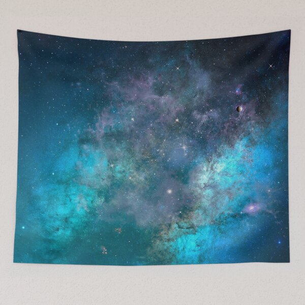 Item preview, Far in Galaxy, magical blue Milky way, starry tapestry, trendy home decor art, wall designed and sold by August-E.