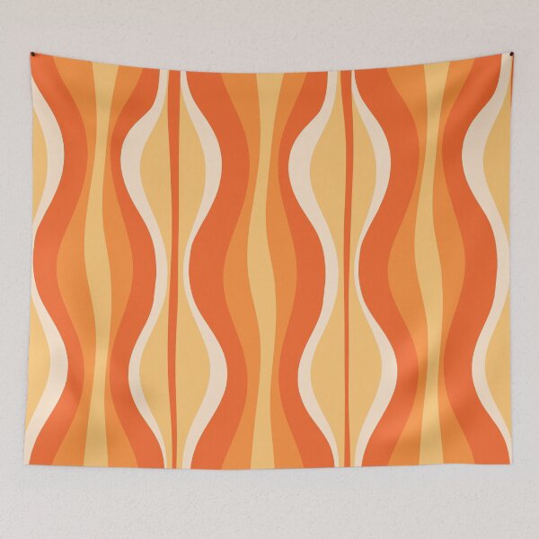Item preview, Hourglass Abstract Midcentury Modern Pattern in Orange Tangerine designed and sold by kierkegaard.
