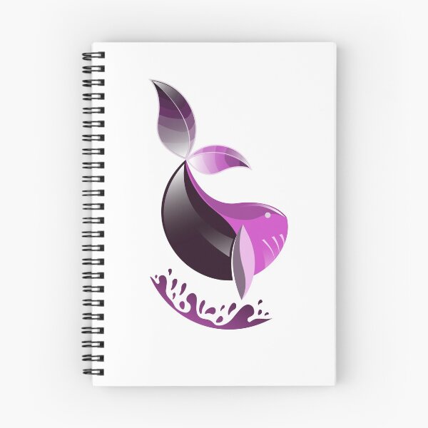 Item preview, cute purple whale splashing design  designed and sold by T-Project.