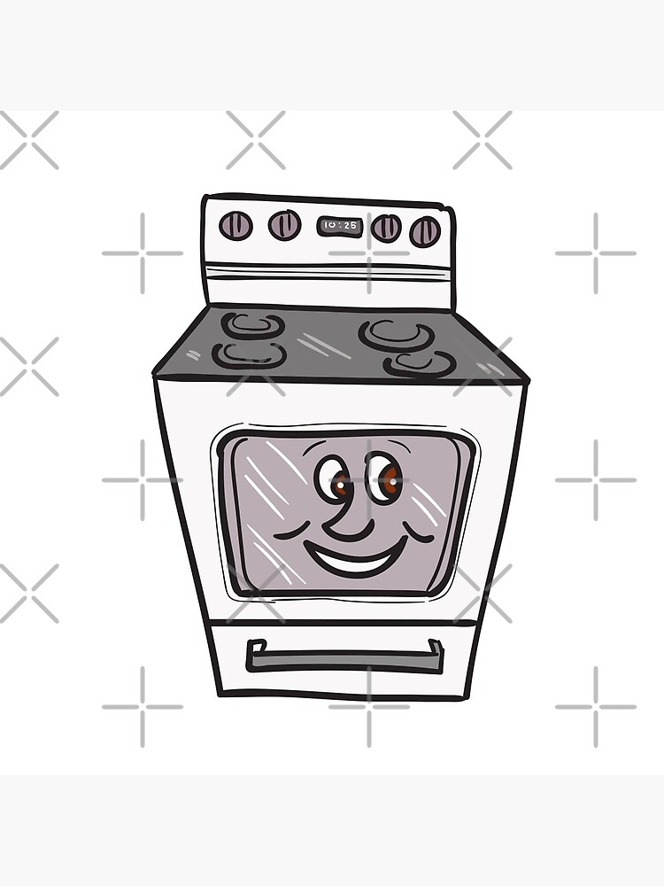 "Oven Smiley Face Cartoon" Art Print for Sale by patrimonio Redbubble