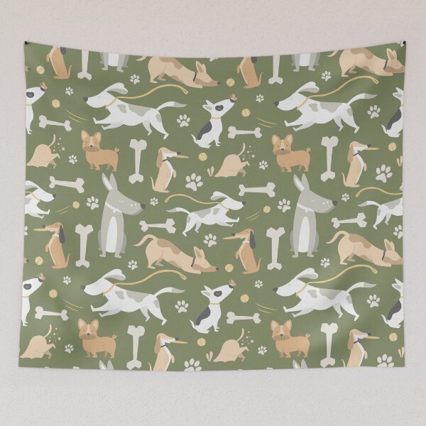 Item preview, Doggies-Green designed and sold by ammiecreative.