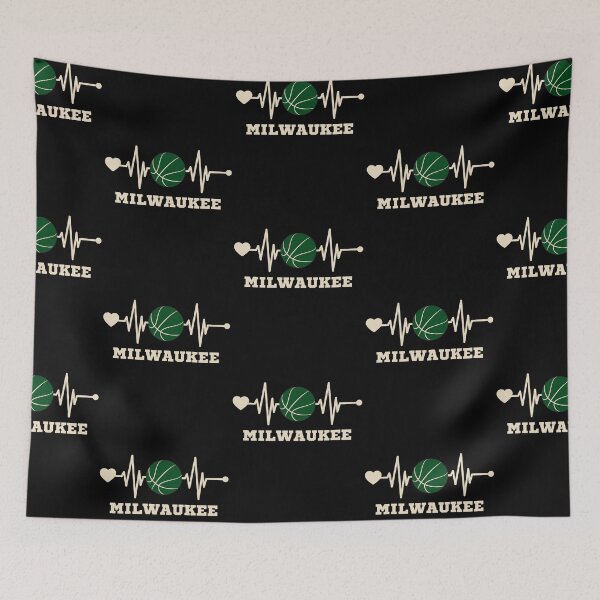 Item preview, Milwaukee Basketball Fans Heartbeat- Wisconsin Fans Basketball designed and sold by R&BApparel.