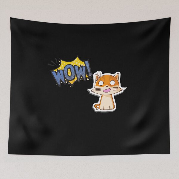 Item preview, WOW - Funny Kawaii Cat  designed and sold by TimeOfTheFuture.
