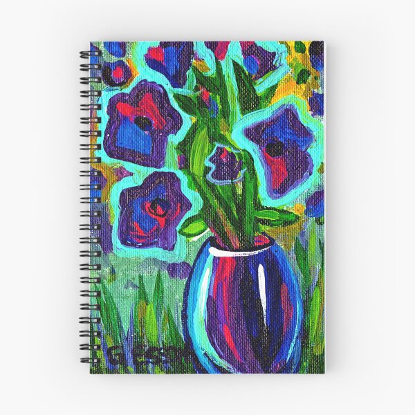Item preview, Purple Petunias In A Blue Vase designed and sold by Genevieve Esson.