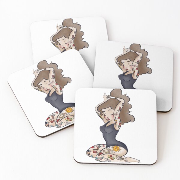 Item preview, Tattooed brunette pin up designed and sold by kenziemcauliffe.