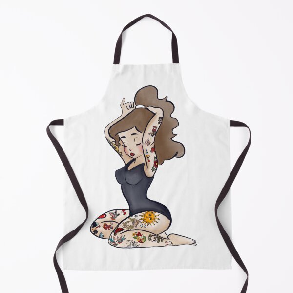 Item preview, Tattooed brunette pin up designed and sold by kenziemcauliffe.