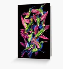 Hummingbird Dance in Sharpie Greeting Card