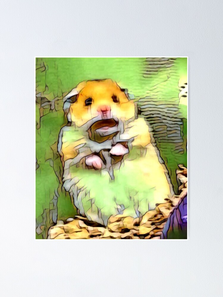 Póster «Meme De Hámster Asustado» De Art-Designs-Pro | Redbubble