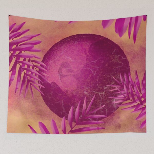 Item preview, Purple Moon Tropical Leaf Abstract designed and sold by chowyz.