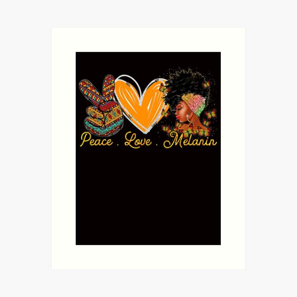 Item preview, Peace Love Melanin Black Queen Afro Natural Hair African designed and sold by JodyBoling.