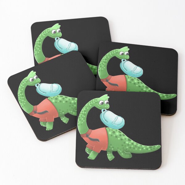 Item preview, Brontosaurs with a backpack SCHOOL dinosaurs designed and sold by jasmineberry.