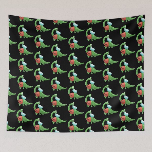 Item preview, Brontosaurs with a backpack SCHOOL dinosaurs designed and sold by jasmineberry.