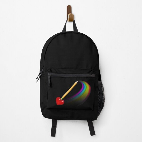 Artikelvorschau, Bleistift Morphing Regenbogen mit einem Herzradierer entworfen und verkauft von GeoTeasters.