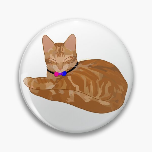 Item preview, Bisexual Bow Tie Orange Tabby Kitten designed and sold by madsdrawsthings.