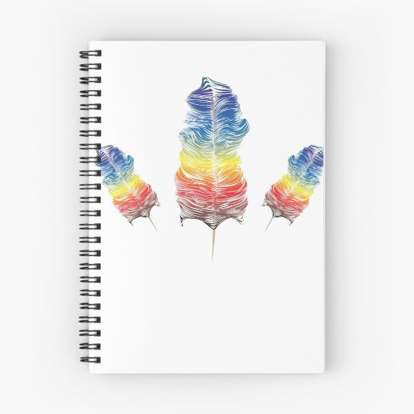 Aperçu de l'œuvre conception de 3 plumes arc-en-ciel créée et vendue par T-Project.