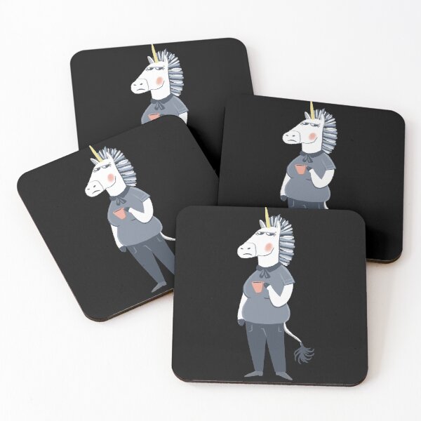 Item preview, Unhappy office worker UNICORN designed and sold by jasmineberry.