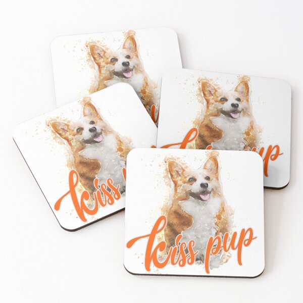 Item preview, Kiss Pup-Ink creative cute corgi dog pattern designed and sold by Nava Sophia.